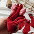 Christmas socks autumn and winter red bow plus velvet padded wool baby socks
